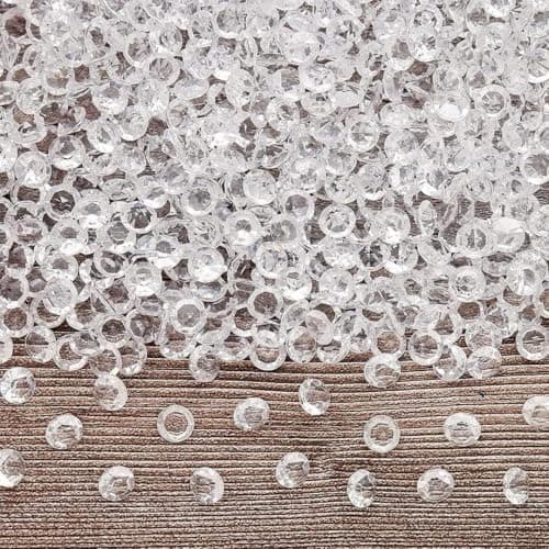 HERZWILD 3100 Petits Cristaux en Forme de Diamants 6mm pour Les Décoration de Table Mariage, Perles De Vase,Loisirs Créatifs.(6mm)