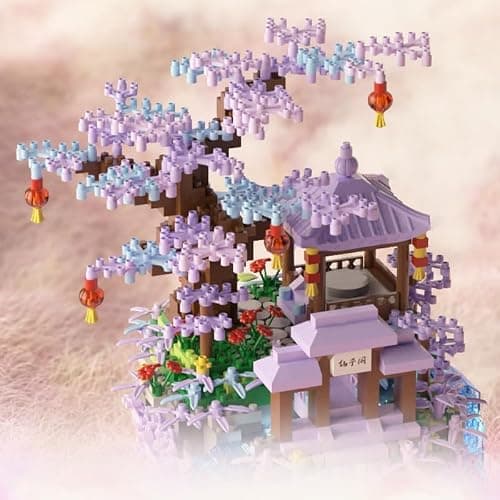 Le Pavillon du Palais de la Lune Architecture Maquette Jeu de Construction, 3000 Pièces Nano Micro Blocs de Construction Non Compatible avec Les Grandes Marques