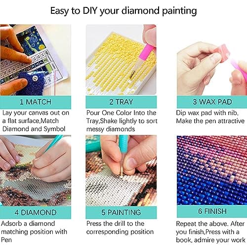 hadefa Kit de peinture diamant personnalisée, photo 5D à faire soi-même pour adultes, kit de peinture strass, peinture avec strass, perceuse carrée (20 x 20 cm)