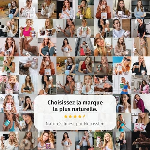 Nature's Finest by Nutrisslim Vitamines Pour Cheveux, Pour Femme, Aide au Lissage et à la Repousse des Cheveux, Riche en Biotine, Réduit la Perte de Cheveux, Avec Collagène, MSM, Vitamine C