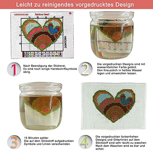 Kit de point de croix à faire soi – meme kit de démarrage de broderie pré - imprimée canevas kit complet adulte ou enfants pour les debutants - Aigle des montagnes enneigées 52x39cm