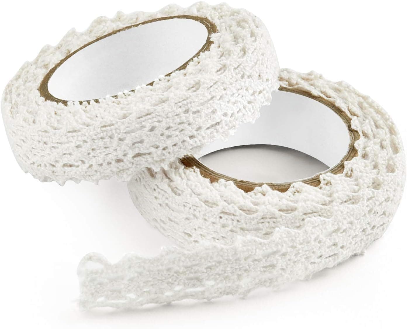 FEPITO Ruban en dentelle blanche