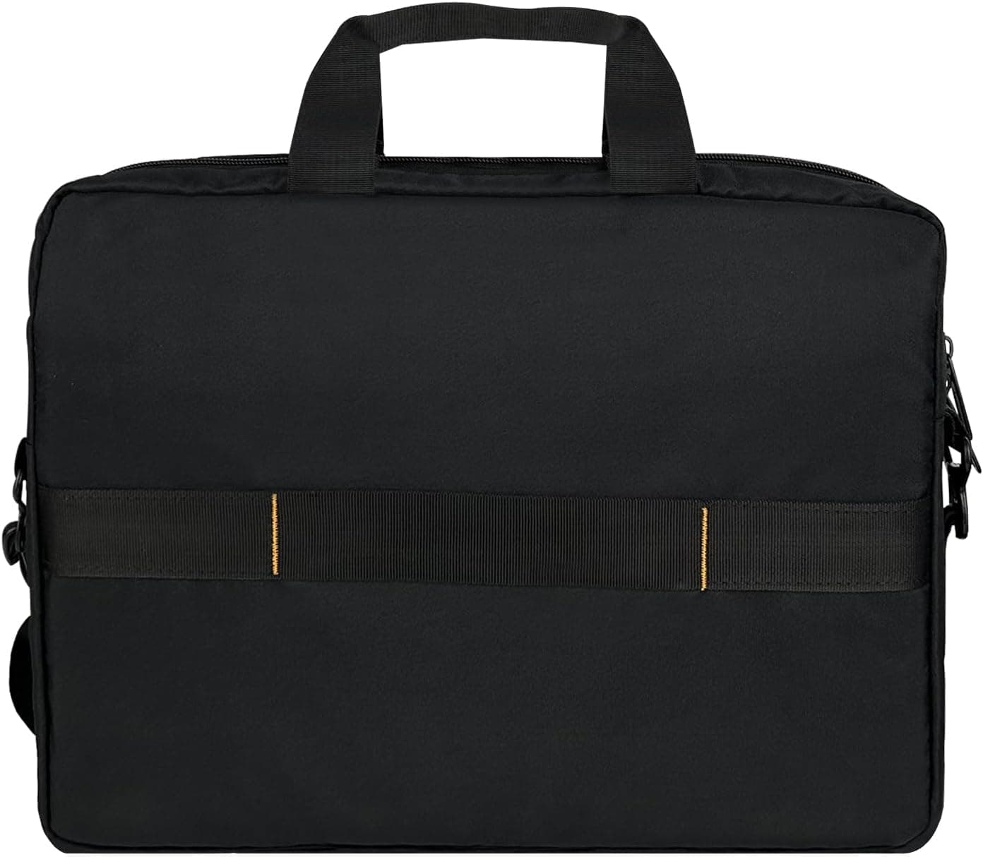 Amazon Basics Sac à bandoulière Compact pour Ordinateur Portable avec Poches de Rangement pour Accessoires (15,6 Pouces - 40 cm) Noir, 1 unité