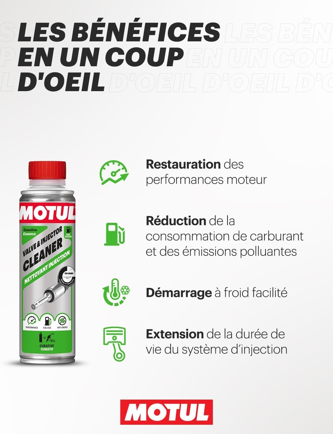 Motul Nettoyant Injecteur Essence Additif Curatif 300 ml