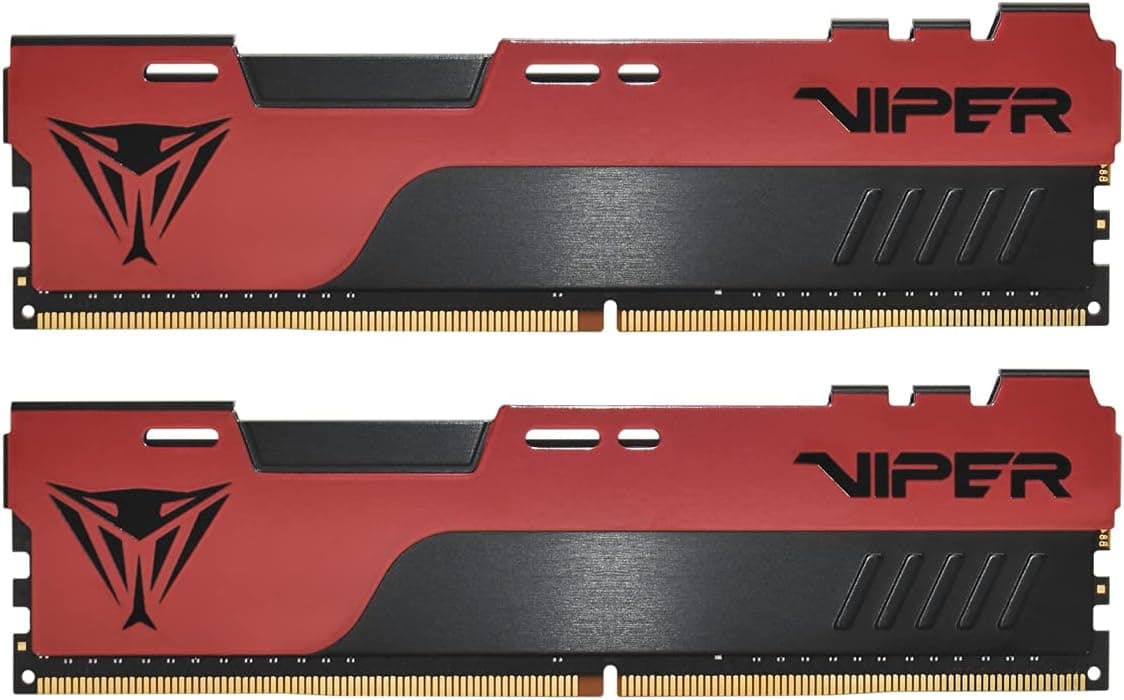 Patriot Memory Viper Elite II DDR4 3200 16Go (2x8Go) C18 Mémoire RAM Haute Performance XMP 2.0 Noir/Rouge