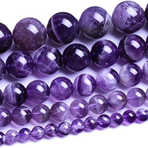 Améthyste Agate Perles Pierre Naturelle Ronde en Vrac pour la Confection de Bijoux 2 / 3 / 4 / 6 / 8 / 10 / 12 / 14 / 16 mm, 8 mm