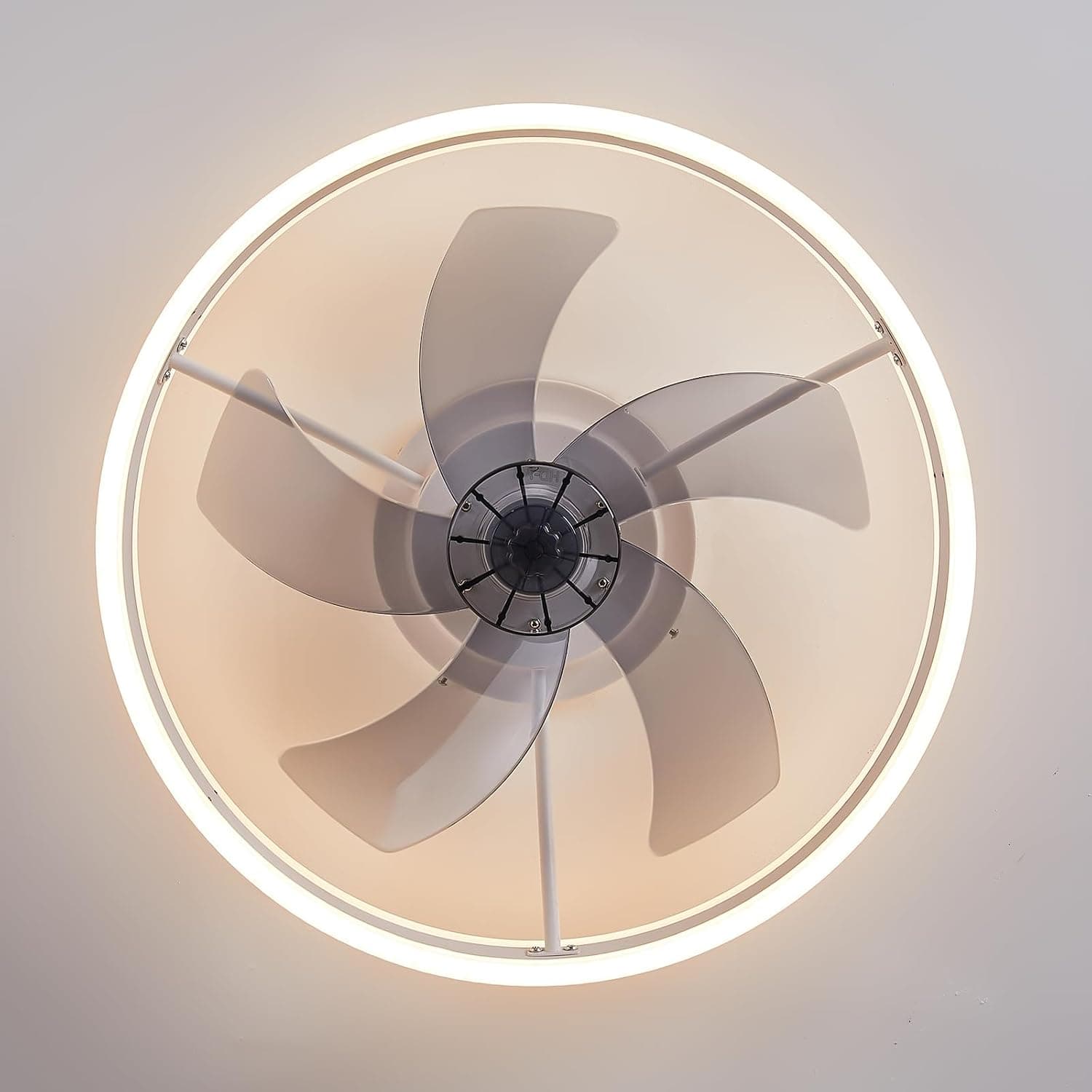 Ventilateur de Plafond Silencieux avec Lumiere et Telecommande,Ventilateur Plafond 50 cm, 6 vitesses et vent Réversible,LED dimmable, 3 Températures de Couleur en Option