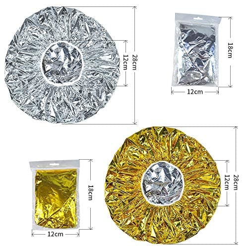 Bonnet Aluminium Cheveux, XiXiRan Bonnet Chauffant Cheveux Soin Aluminium, Bonnet Chauffant Soin, Casque Auto Chauffant Cheveux, Bonnet Chauffant pour Cheveux, Bonnet Chauffant Sans Fil (10 Pièces)