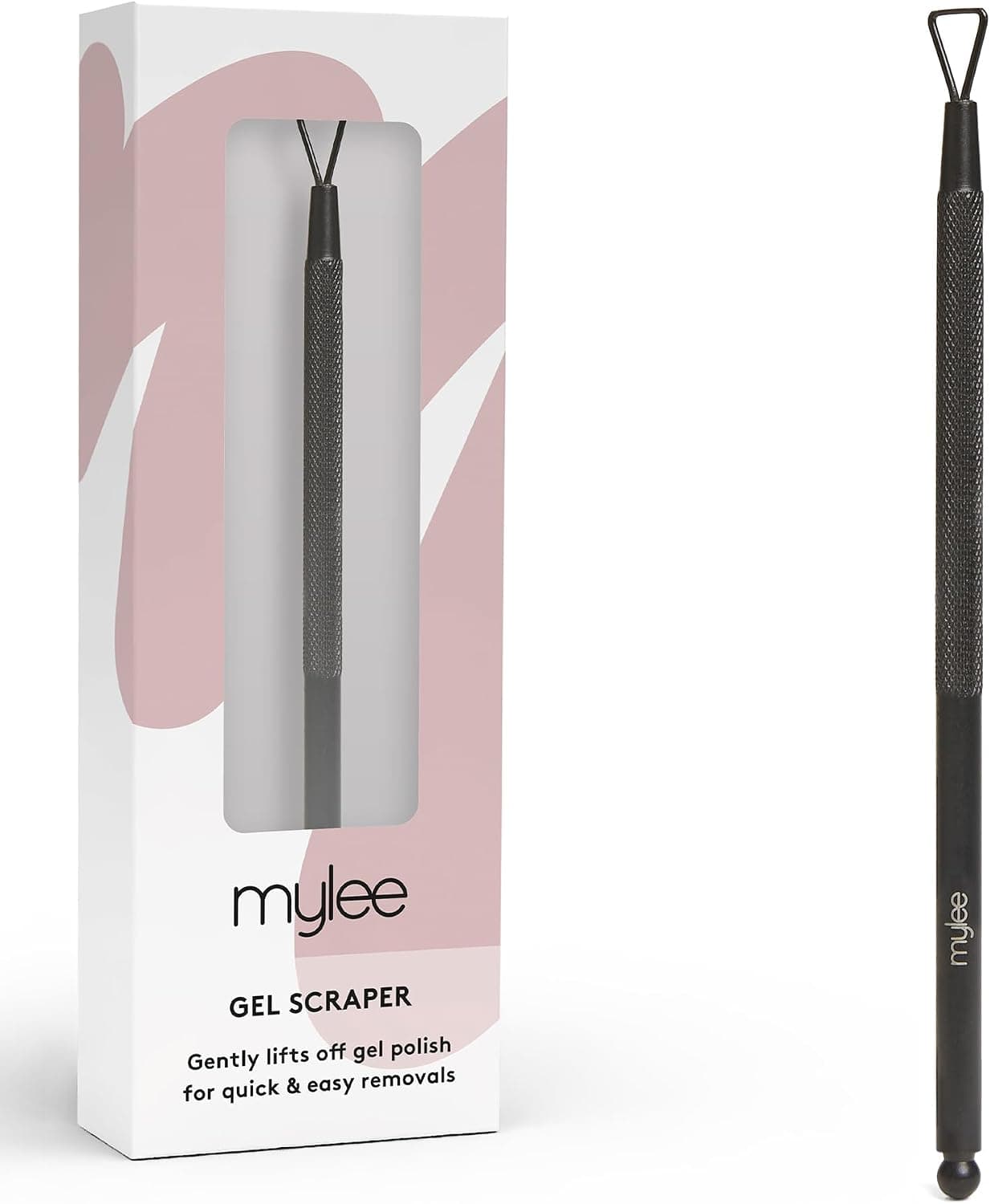 Mylee Grattoir à gel professionnel en acier inoxydable noir mat