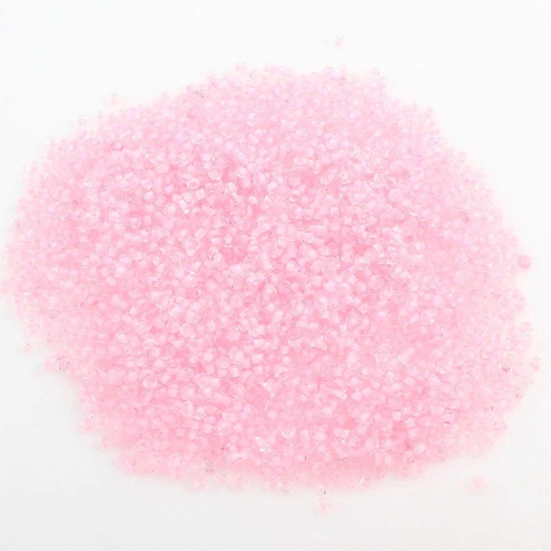 Lot de 6500 perles de rocaille en verre de 2 mm - Couleur rose et blanc - 11/0 - Mini perles pour enfants (rose)