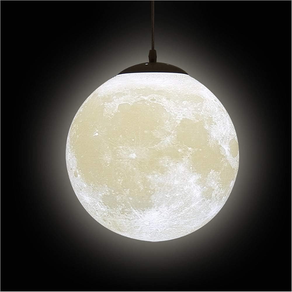 Lampe Lune Plafond,Lune Chambre Enfant,Suspension Luminaire Lune,Plafonnier Boule,Suspension Planet,Lustre Chambre,Lustre Salon Moderne(Sans Ampoule),25cm