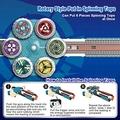 OBEST Burst Turbo Toupie Magic Gyro Collection Six-Core Motor Rotation Detonation Gen 5 Set Cadeau pour Enfants