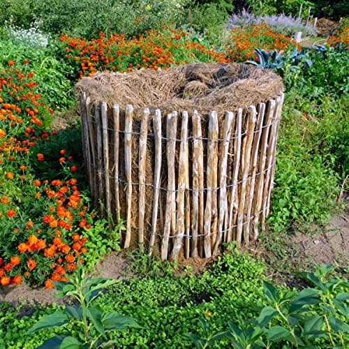 BOGATECO Clôture à Lattis Noisetier Bois | 120 cm de Hauteur et 500 cm de Long | Distance Entre Lattes 4-5 CM | Idéal comme Une Clôture de Jardin | Peut être Utilisé comme de Support pour Les Vignes