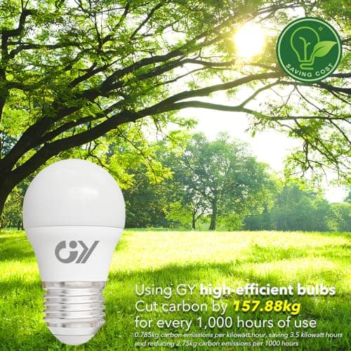 GY Ampoule LED E14 4,9W équivalent 60W, 807 Lumens 3000K Blanc Chaud,G45 Ampoule E14 Led Efficacité Energétique, Non-Dimmable, Lot de 12