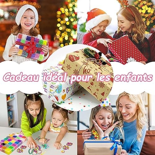 EITEYI 8000+ Elastique Bracelet Kit Enfant[Amélioré] 54 Grilles Bricolage Élastique Loom Bands Kit,Bracelet Fille Kit Fabrication Creation, Cadeaux Creation Anniversaire pour Fille