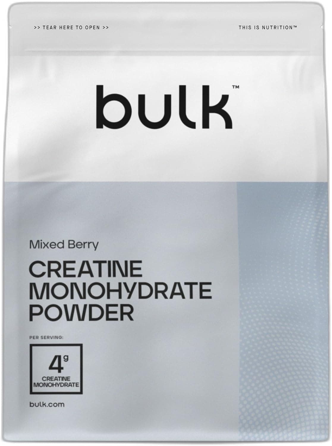 Bulk Créatine Monohydrate Poudre, Fruits rouges, 500 g