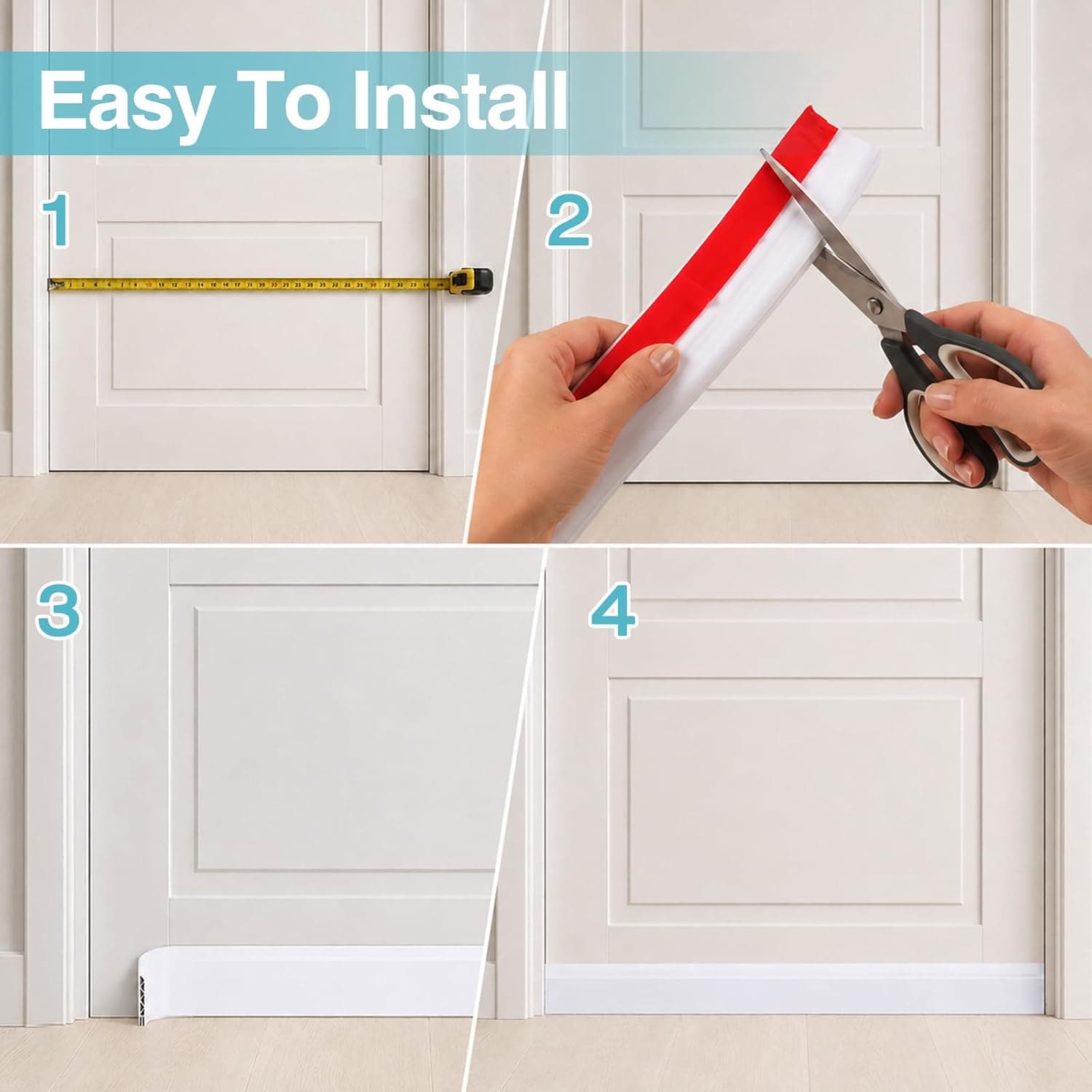 Oderra Bas de Porte Isolant, Boudin Porte Phonique 100 cm, Joint de Porte D'entrée, Stop à l'air Froid