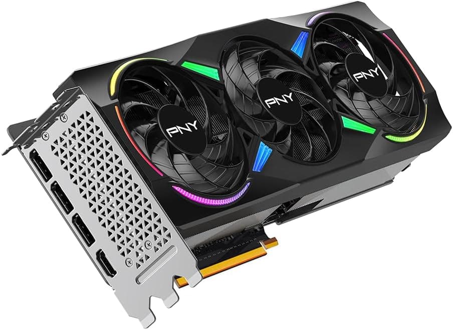 PNY Carte Graphique GeForce RTXTM 5070Ti 16Go ARGB OC Triple Fan DLSS 4 | 16 Go GDDR7, 256 bits, vitesse boostée : 2640 MHz, PCIe® 5.0, HDMI®/DP 2.1, NVIDIA Blackwell Architecture, DLSS 4.5