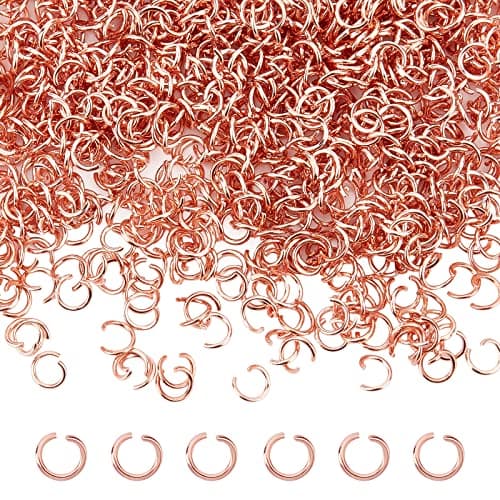 UNICRAFTALE Environ 1000pcs 3mm Or Rose Anneaux de Saut Ouverts en Acier Inoxydable Anneaux de Saut en Forme de O Résultats de Bijoux pour DIY Bracelets Colliers Fabrication de Bijoux