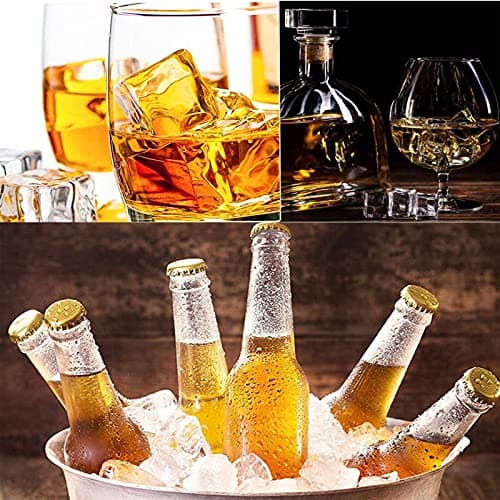 Transparent En Plastique Acrylique Glaçons Réutilisables Transparent En Forme De Cube Glaçon Artificiel Faux 18mm Pour Affichage Accessoires Photographie Décoration Barre Cuisine (100 Pièces)