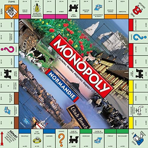 Winning Moves - Monopoly NORMANDIE - Jeu de société - Jeu de Plateau - Edition Villes et régions - 2 à 6 Joueurs - Version française