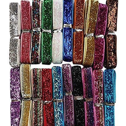 18,3 m de rubans à cheveux Chenkou Craft en velours et paillettes, couleurs assorties, 10 mm. nœuds décoratifs pour cheveux