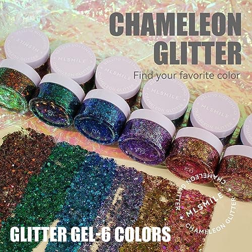 Caméléon corps Flash, visage bloc Flash, ombre à paupières Flash yeux, visage, cheveux, lèvres et corps Festival Flash cosmétiques changer de couleur flash dans la lumière (#01 rose)