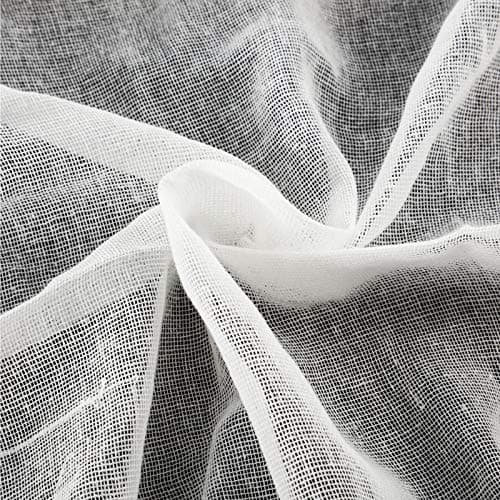 Boao Étamine en Coton Non Blanchi Ultra Fine, 90 x 200 cm | pour Égouttage, Mousseline pour Beurre, Cuisson et Cuisson au Four, Blanc, Tissu Fait Maison