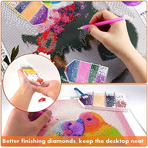 Plateau D'accessoires De Peinture Au Diamant, Strass Rangement Outils Broderie Stylo Diamond Point Organisateur, Diamant Peinture Plateau Plastique Accessoires Pour Enfant Adulte Artisanat Débutant