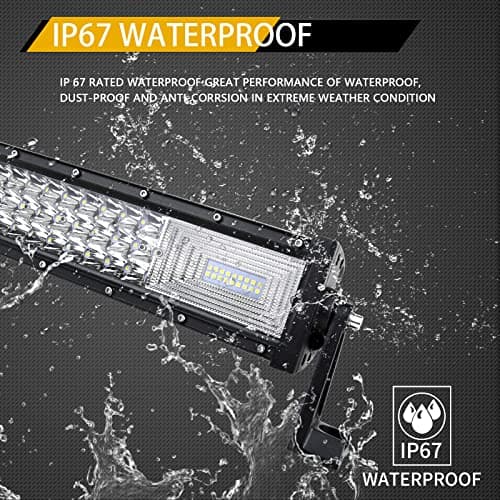 Willpower Bar a LED, 42'' 540W Triple rangée Faisceau combiné Barre de LED avec 12V Faisceau de câblage kit Rampe LED Phare LED Projecteur LED pour Offroad Véhicules Voiture camions ATV