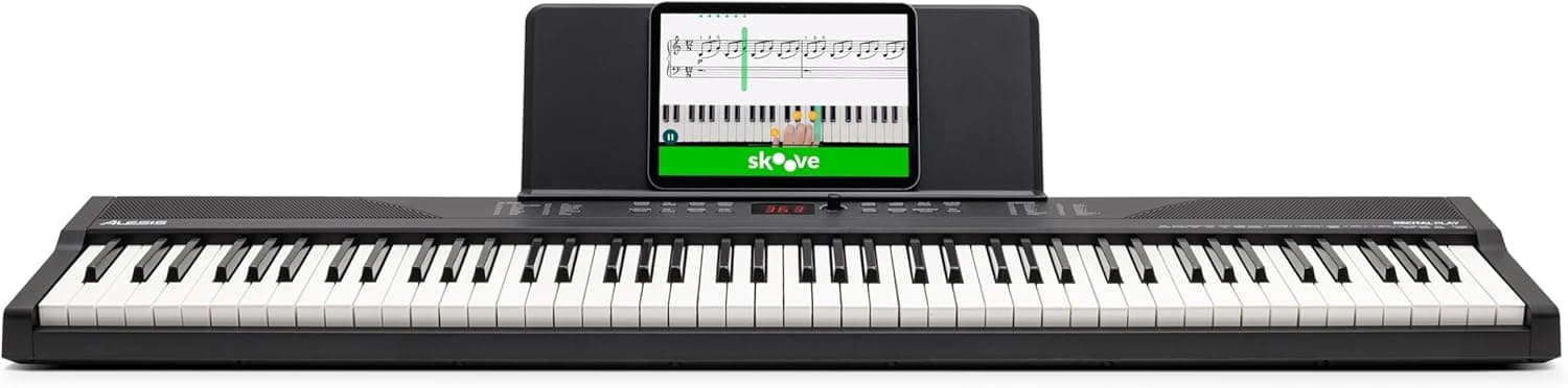 Alesis Recital Play Clavier Piano 88 Touches | Portable, 480 Sons, Modes Split/Layer, Cours Inclus, pour Débutants
