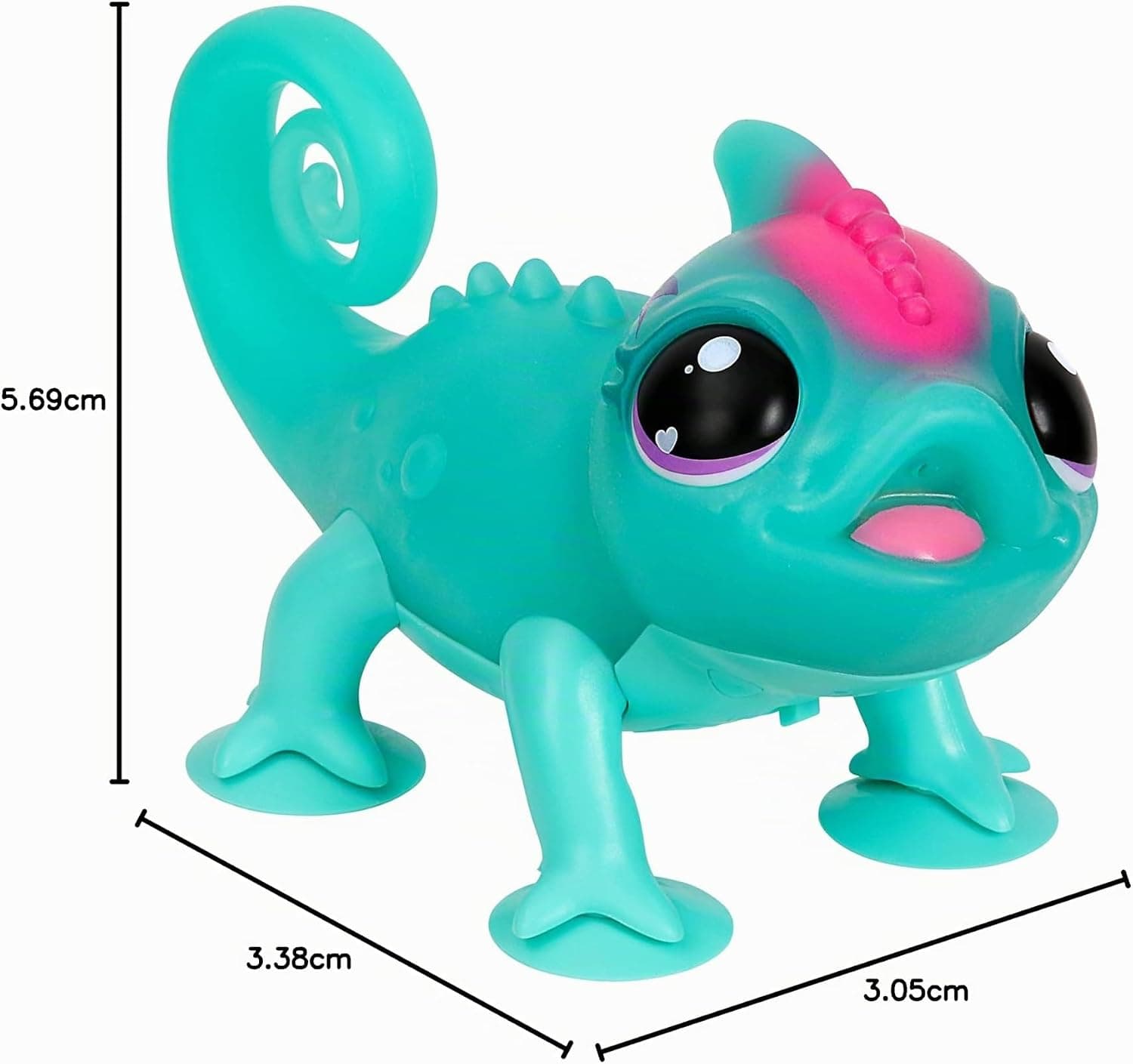 Little Live Pets - Sunny Le caméléon Lumineux, Jouet interactif Lumineux Multicolore, Plus de 30 Sons, Plus de 10 humeurs, Répète après toi, Détecte Les Sons (Piles incluses, à partir de 5 Ans) 26364