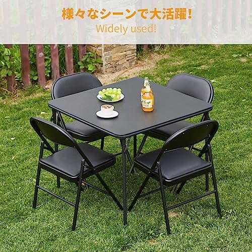 BOOSDEN Lot de 2 Chaises Pliantes, Chaise Pliante Confortable, Chaise Pliante Salle a Manger,Chaise pliante rembourrée, Chaises Pliantes pour Cuisine, Bureau, extérieur, Jardin, Charge maximale 136 kg