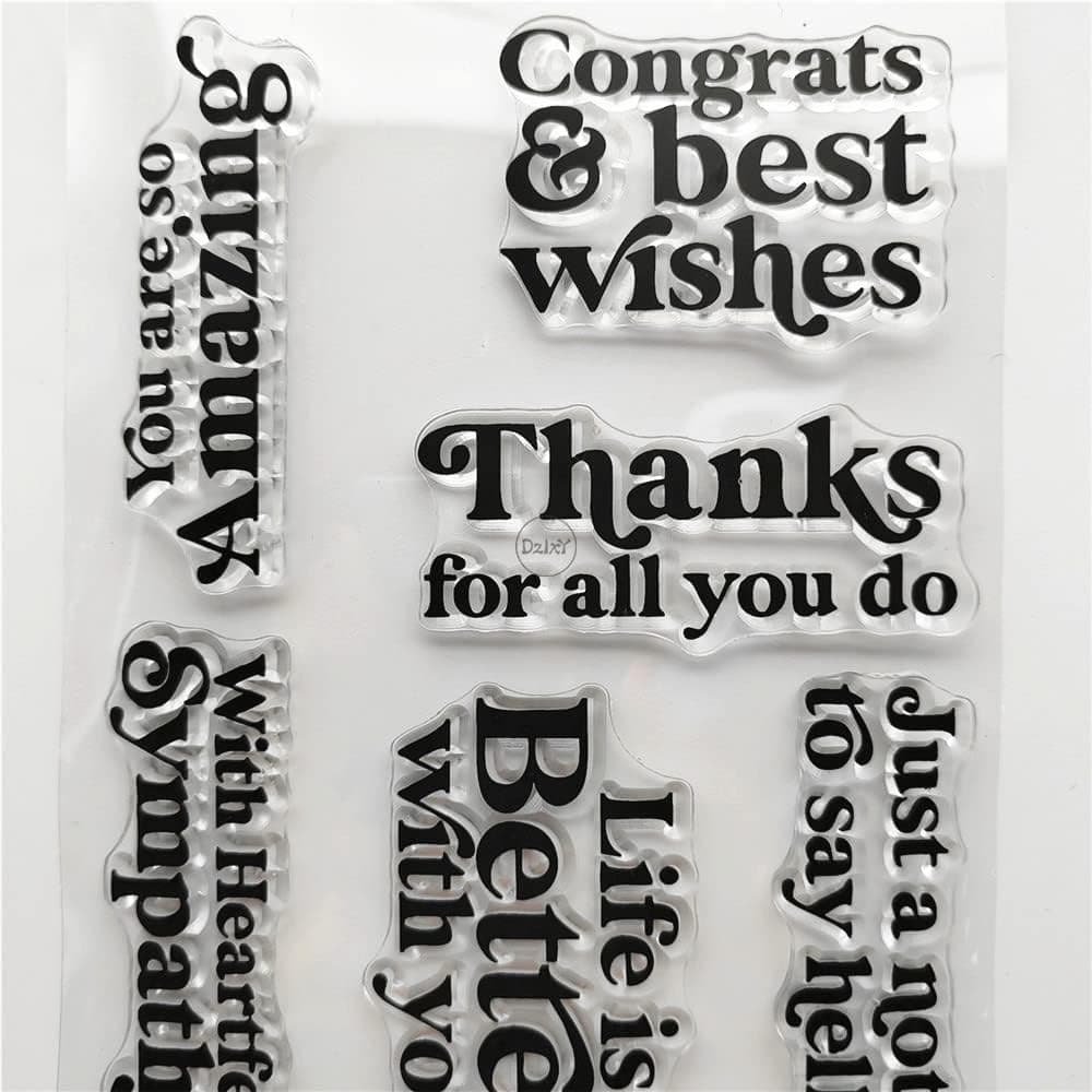 DzIxY Tampons transparents et matrices de découpe en métal pour la fabrication de cartes, le scrapbooking, les fournitures en papier, les joints, les pochettes de rangement