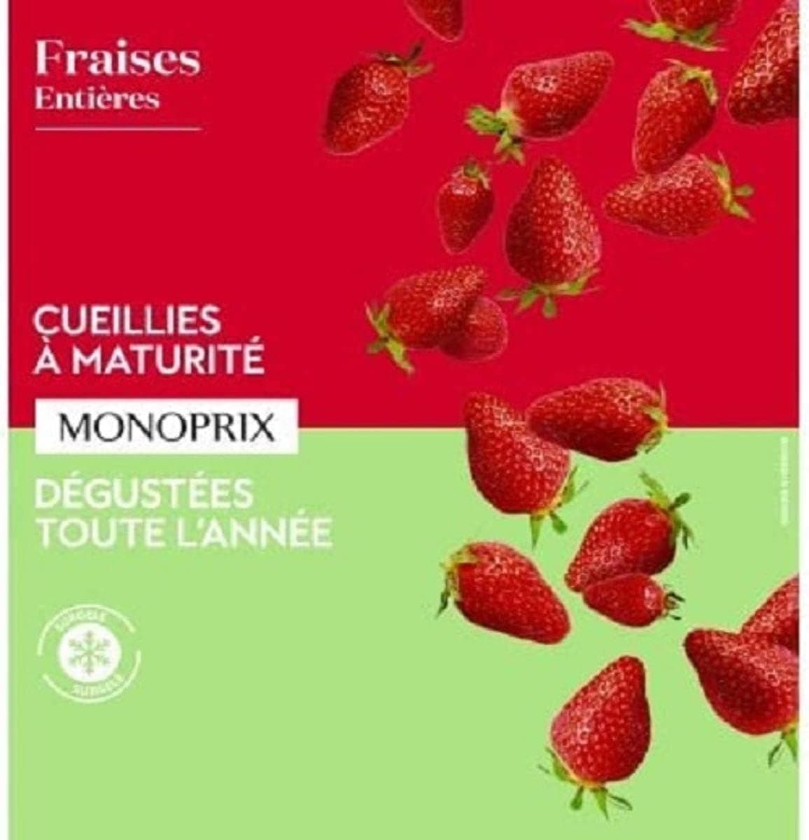 Monoprix Fraises Entieres Surgelées, 450g