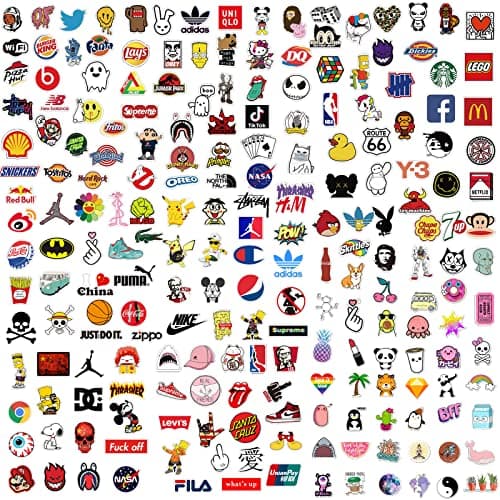 Autocollant Marque 251 pièces Stickers Supreme Sticker Geek Stickers Skate Autocollantsc ImperméAble Autocolant en Vinyle pour Ordinateur Portable Skateboard Valise Voyage Moto Voiture Velo