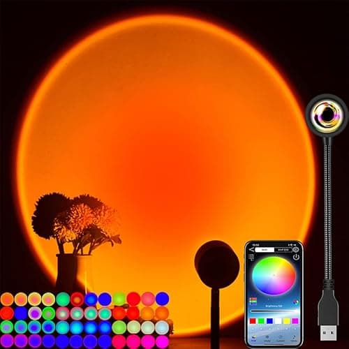 KAVAVO Smart APP 16M couleurs coucher de soleil lampe projecteur LED décoration de la maison photographie fond veilleuse (1 PCS)