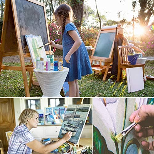 Viesap Toile Peinture, 6PCS Canvas Toile Peinture, Cadre Toile Peinture 30*40,20*30,15*20, 100% Pur Coton Toile Peinture Acrylique,Toile à Peindre Canvas Peinture Art Blank Canvas Toiles à Peindre Lot