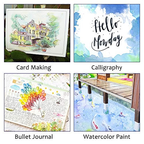 Shuttle Art Aquarelle Peinture, 36 Couleurs Set de Peinture Aquarelle avec 6 Pinceaux et 1 Bloc Aquarelle, Aquarelle Palette Parfait pour Enfant et Débutant pour Peinture et Loisirs Créatifs