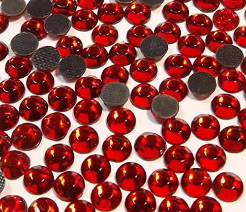 Perlin 442 Lot de 2 Grandes Pierres Strass thermocollantes Rouge 4 mm