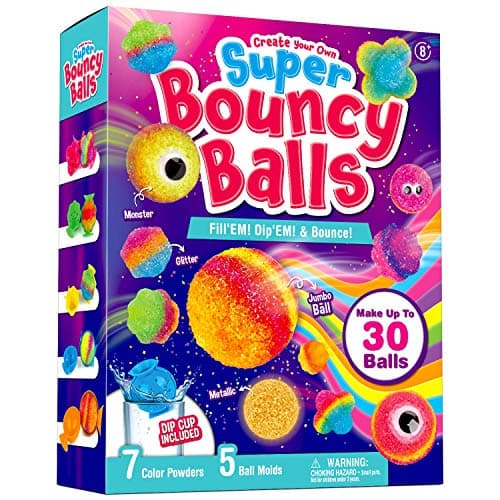Dr. Daz - Bricolage balles rebondissantes Lot de 20 balles Multicolores pour Enfants à partir de 7 8 9 10 Ans
