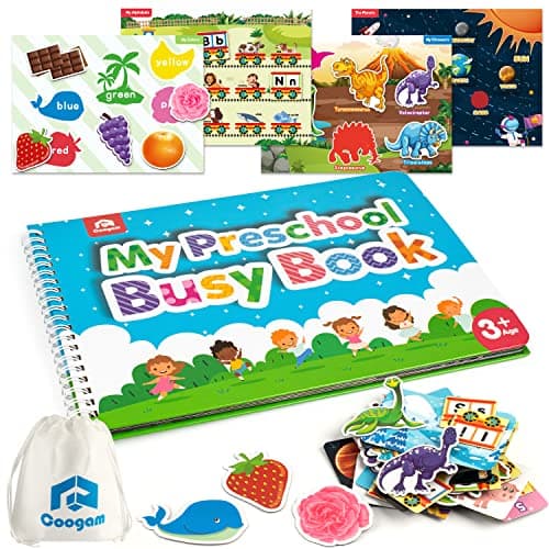 Kugum préscolaire livre magnétique occupé, 9 Thèmes autocollants jouets motricité fine apprendre classeur livre calme jouets Montessori
