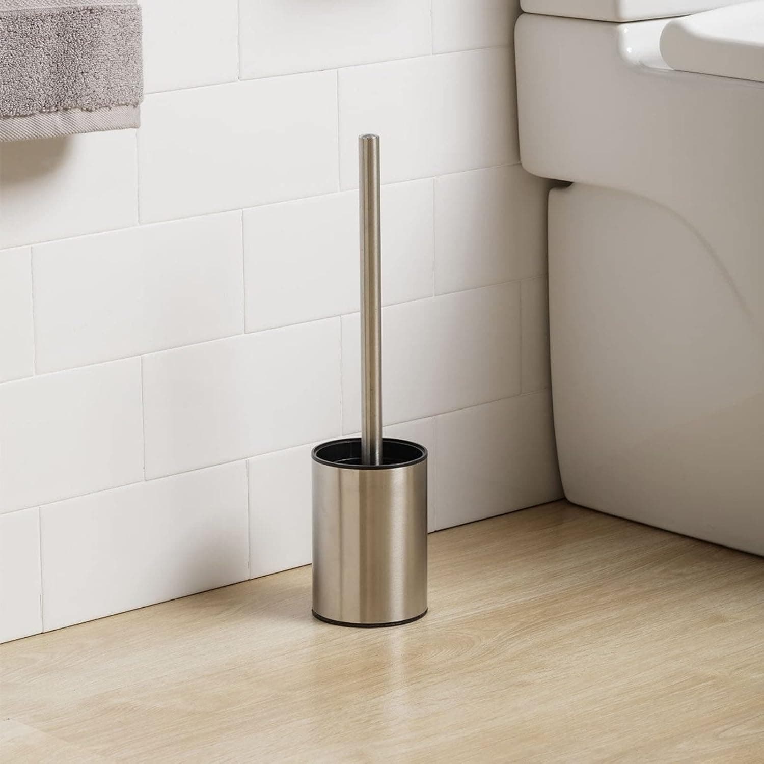 TATAY Brosse Toilettes WC, Hygiène Optimale, Support Inclus, 9 x 9 x 37 cm