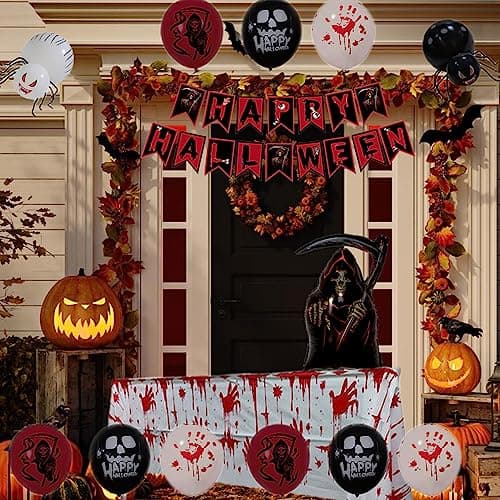 Eterspr Halloween Decoration Kit, Halloween Guirlande Bannier Déco, Happy Halloween Banner kit,Kit Décoration Fête d'halloween, pour Halloween, Les Fêtes, Les Décorations d'intérieur