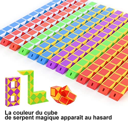 GOLDGE 13 pièces Serpent Magique Magic Snakes Puzzle Cube Mini Twist Puzzle Twisty Toy pour Enfants et Adultes, Cadeau Anniversaire Enfants...