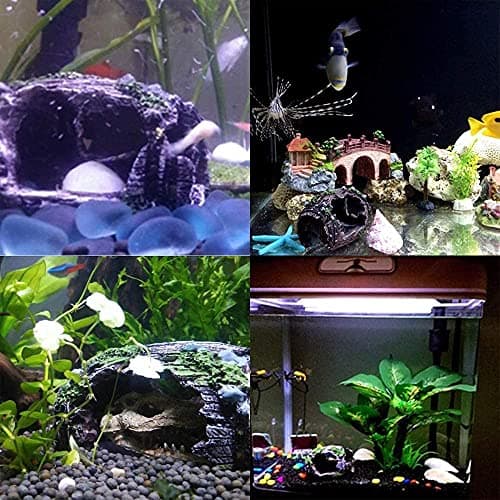 Décorations d'Aquarium, 2 Pièces Aquarium Ornement Résine, Ornements Baril Cassé, RéSine DéCoration Fish Tank, Grotte Aquarium Decoration Cave Artificielles, pour Décorations Aquarium ou Maison