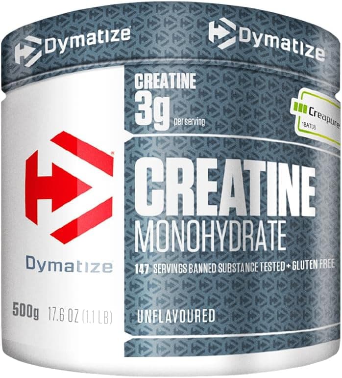 Dymatize Creatine Monohydrate Unflavoured Powder 500g - 100% Creapure Creatine - Acide aminé - Créatine