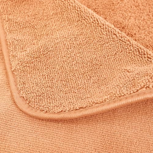 POLYTE Lot de 6 serviettes de bain surdimensionnées en microfibre non pelucheuses, à séchage rapide, 152,4 x 76,2 cm, orange