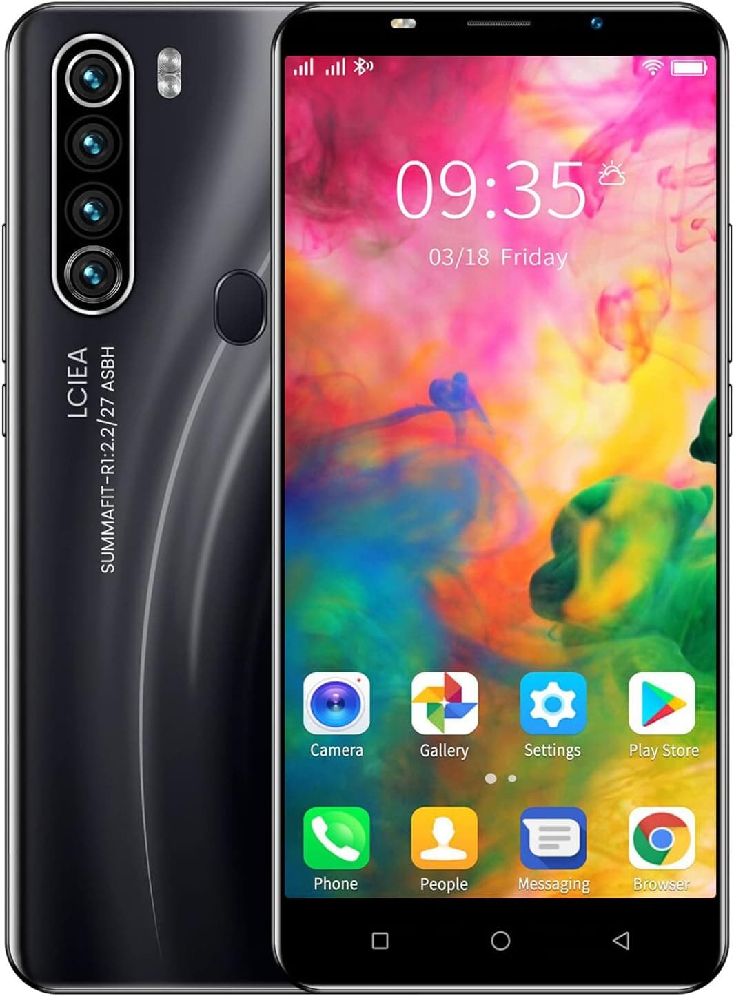 M80Pro Smartphone, écran 5.0”, Android OS, Téléphone Portable à Double SIM, 16 Go ROM, Double Caméra, Bluetooth, GPS, Wi-FI (M80Pro-Black)