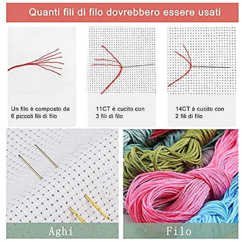 Kits de point de croix estampé bricolage 11CT couture gamme complète de kits de démarrage de broderie pré-imprimés pour les débutants – Grosses fesses 50x42cm